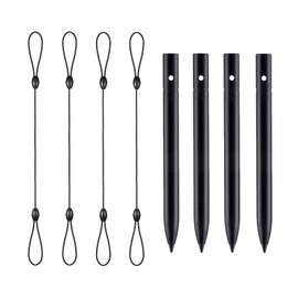 Grevosea 4 Pieces Replacement Stylus Drawing Pen, Drawing Tablet Pens Drawing Pad Pen for Kids with 4 Hanging Rope for Kids Drawing Pads Doodle Board Colorful Drawing Tablet Black