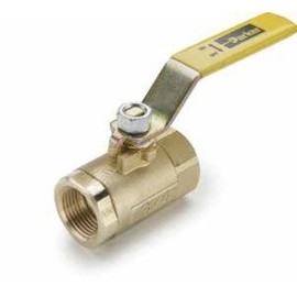 Parker Hannifin VP500P-8 Brass Industrial Ball Valve, PTFE Seal, Locking Handle, 1/2" Female Thread x 1/2" Female Thread