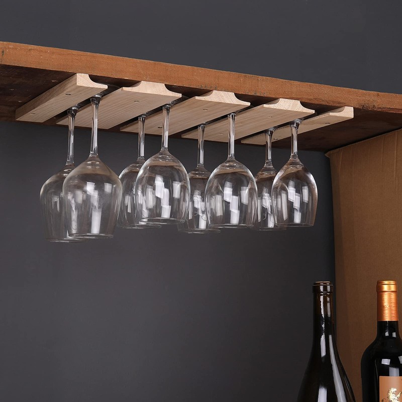 fdjamy Wine glass holder-a wooden wine glass rack and goblet