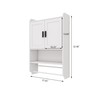 ZJMTOCYU Stylish Over The Toilet Storage Cabinet with Doors, Adjustable