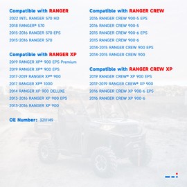 3211149 Heavy Duty CVT Drive Belt for 2015-2022 Polaris Ranger 570, 2013-2019 Ranger XP 900, 2014-2016 Ranger Crew 900