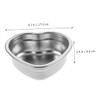 SHOWERORO Heart Shaped Stainless Steel Dish Snack Plate for Desserts