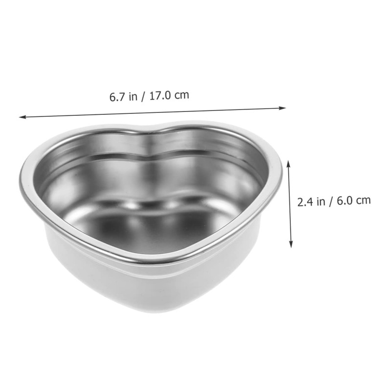 SHOWERORO Heart Shaped Stainless Steel Dish Snack Plate for Desserts