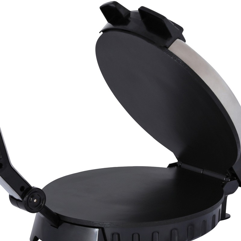 Brentwood Electric Tortilla Maker Non-Stick, 10-inch, Brushed Stainless Steel/Black