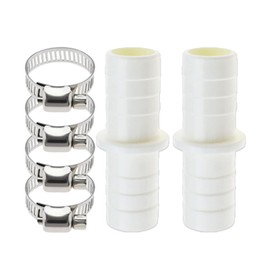 2 Pcs Washing Machine Hose Connector with 4 Clamp,Waste Pipe,Drain Extension,Connector for Dishwasher Leak-Proof to Hoses Joiner for Efficient Water Management in Kitchens,Bathrooms and More