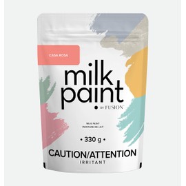 Milk Paint By Fusion, Ultra durable, No Brushstrokes, Zero VOC & Echo Friendly Paint - Casa Rosa - 11.5 Oz