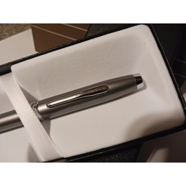 Cross VERY RARE CROSS CLASSIC GUNMETAL AND POLISHED CHROME BALLPOINT PEN NEW $80 GIFT