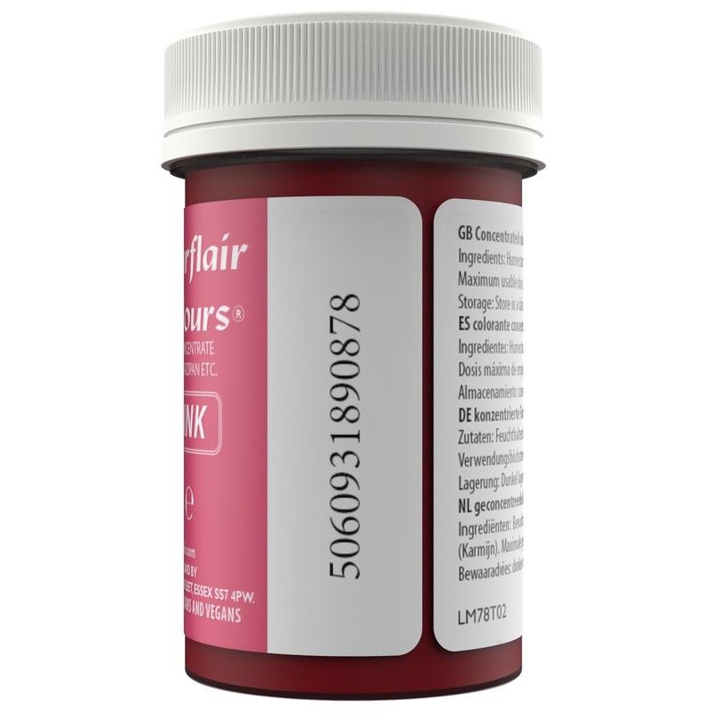 Sugarflair Spectral Hot Pink Lebensmittelfarbe Paste, hochkonzentrierte Lebensmittelfarbe für Buttercreme,