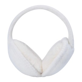 ZLYC Womens Girls Winter Warm Adjustable Knitted Ear Warmers Foldable Earmuffs (Milk White)