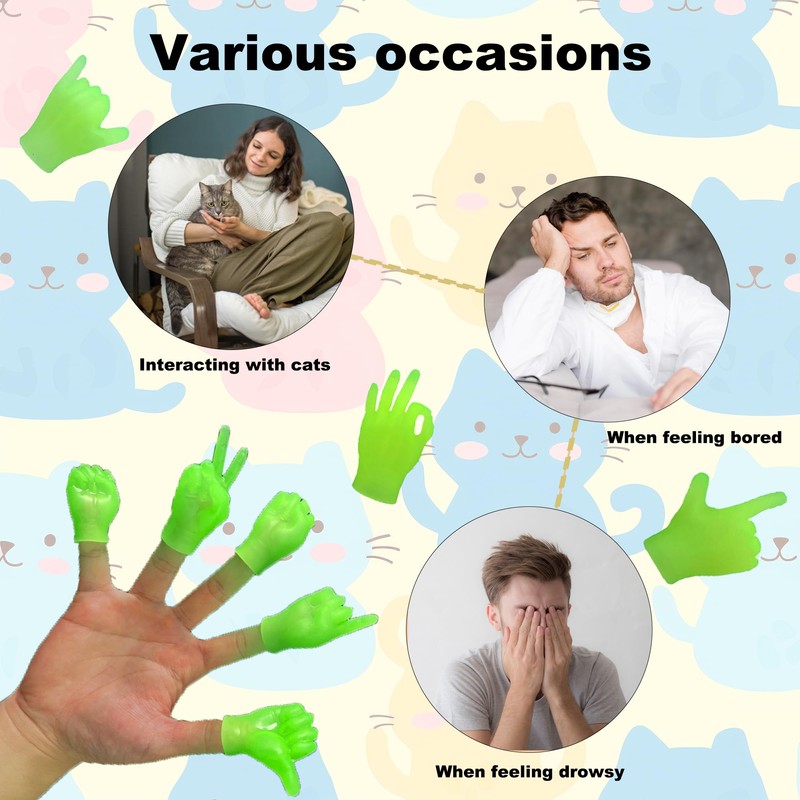 10 PCS Mini Hands, Glow in The Dark Tiny Premium