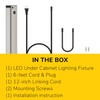 GETINLIGHT 12-inch Swivel LED Under Cabinet Lighting, 2 Color Levels,
