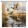 Mallard Duck Shower Curtain Flying Ducks Wildlife Scene Hunting Country