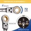 MoJoTools 23-Piece Flex-Head Ratcheting Combination Wrench Set-Includes 14PCS Metric 8-24mm