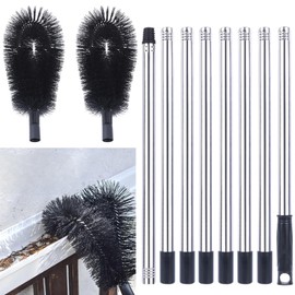 Oiktylr Gutter Cleaning Tools, 10.5 Feet Gutter Cleaning Tools from The Ground (Black, 10.5)