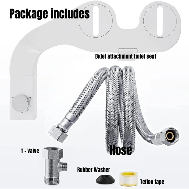 ADDOT Ultra slim Toilet Bidet Dual Nozzle Left and Right