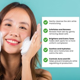 The Classic Salicylic Acid Scrub Soap with 4 Active Ingredients, Salicylic Acid Niamcinamide and Aloe Vera for Exfoliating the Skin, Whitening, Pore Cleansing, Anti-Pigmentation