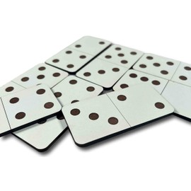 Domino Fortnight Pocket Version wooden brain teaser puzzle - Can you solve the math challenge?