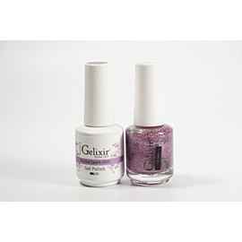 Gelixir Duo Matching Gel and Nail Polish, Made in USA. (095-Purple Spark)