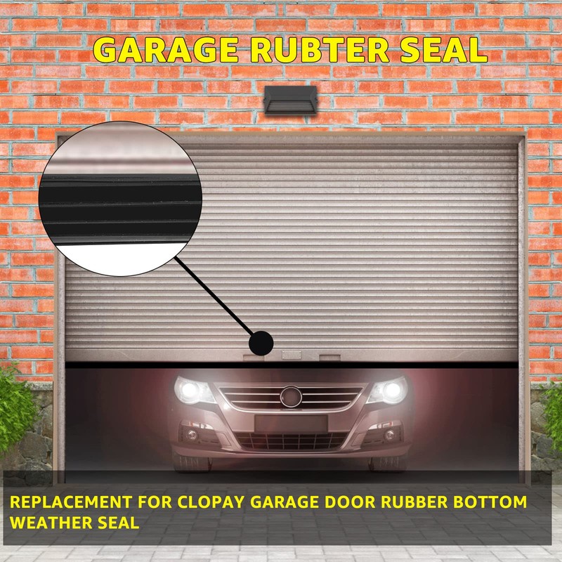 Lusperi Replacement for Clopay Garage Door Rubber Bottom Weather Seal,