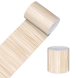 HOMETITUTE Wallpaper Border Peel and Stick Wall Border Beige Bamboo Texture Decorative Wall Trim Self Adhesive Border for Walls Mirror Frame Accent Strip for Bedroom Kitchen Living Room 4x196 Inch