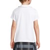 Lands' End School Uniform Girls Short Sleeve Ruffle Collar Knit