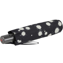 Knirps Slim Duomatic Paint Drops Pocket Umbrella, White, Minimal