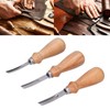 3Pcs Leather Edge Bevelers 4 6 8mm Stainless Steel Durable