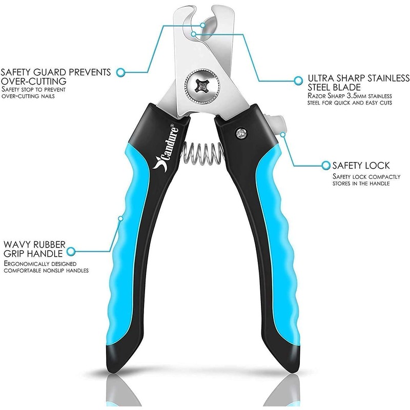 Candure Dog Nail Clippers and Trimmer with Safety Guard to