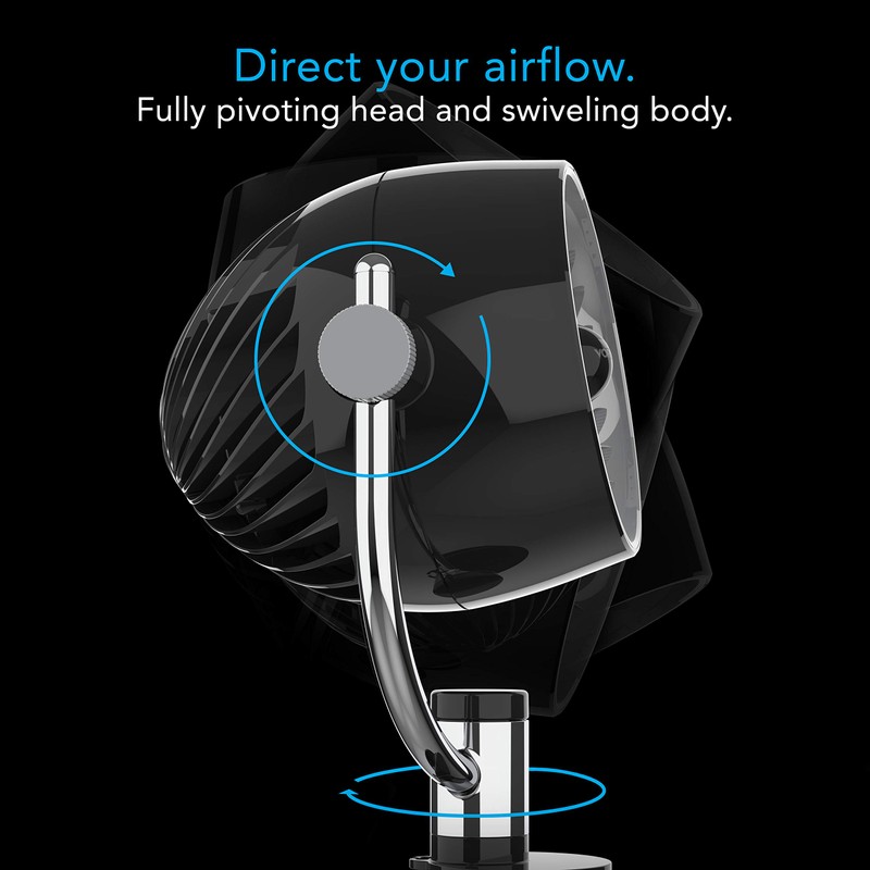 Vornado Pivot3 Clip Personal Air Circulator Fan with Multi-Surface Clip,