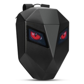 ocxutsx 19-Inch LED Waterproof Motorcycle Backpack, Laptop Bag, Helmet Bag, LED Hard Shell, Custom Screen, Cycling/Camping