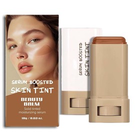 Beauty Balm Serum Boosted Skin Tint-A 3-in-1combining Foundation Stick, Lightweight solid Tinted Moisturizing Serum Contour Foundation Face for Women，Buildable Medium-to-Full Coverage(#03)