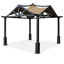 SCOCANOPY Replacement Top Fit for Lowe's Allen Roth 10X10 Ft Gazebo Model #GF-12S039B / GF-9A037X,(Beige)