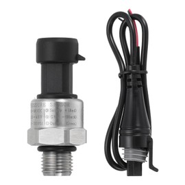 MECCANIXITY Pressure Transducer Sender Sensor with Connector, G1/4" 200 PSI Stainless Steel Pressure Transmitter for Oil Fuel Water Air