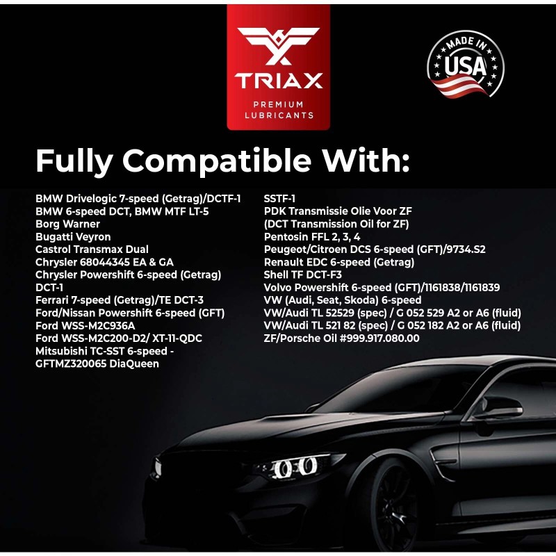 TRIAX DCT ATF Dual Clutch Full Synthetic, Lifetime Fill (1