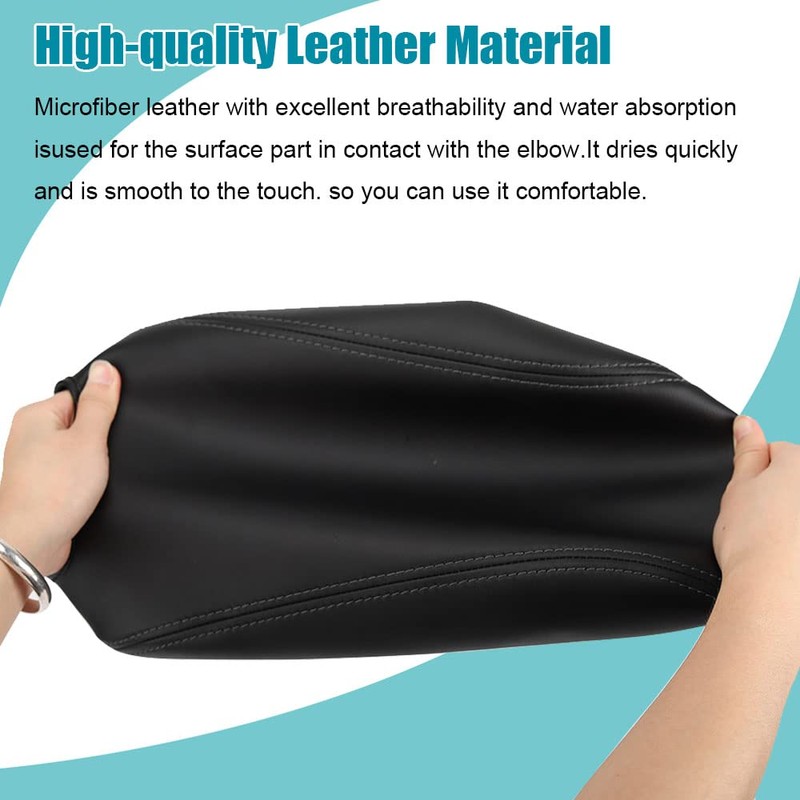 LEXLEY Center Console Pad Armrest Box Cover Waterproof Anti-Scratch Leather