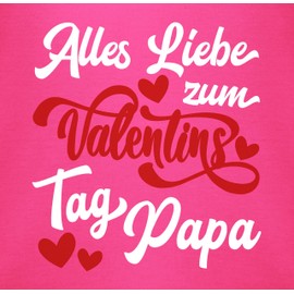Shirtracer - Baby Bodysuit Long Sleeve Girl Boy - Partner - Alles liebe zum Valentinstag Papa - White/Red, 2 Fuchsia