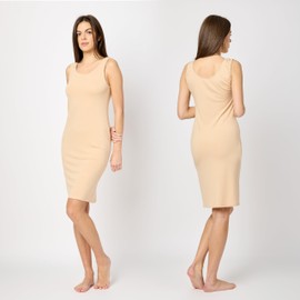 Merry Style MS10-446 Women's Petticoat Knee Length Elastic Shaping Viscose, sand