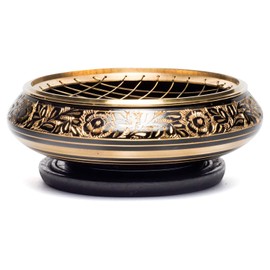 Brass Engraved Incense Burning Bowl