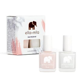 ella+mila Professional Nail Polish Set - Quick Dry Nail Polish - Long-Lasting & Chip Resistant Nail Polish Kit (Love Collection - French Manicure 2 Pack - 0.45 fl oz each)