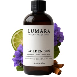LUMARA | Aceite Aromático para Difusor | Inspirado en Bal d Afrique | Aroma Cítrico Floral con Bergamota, Violeta, Cedro y Vetiver | Para Microdifusión en Seco, Humidificador y Ultrasónico | 250 ml