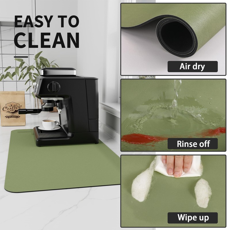 HotLive Coffee Mat - Absorbent Hide Stain Rubber Backed Dish