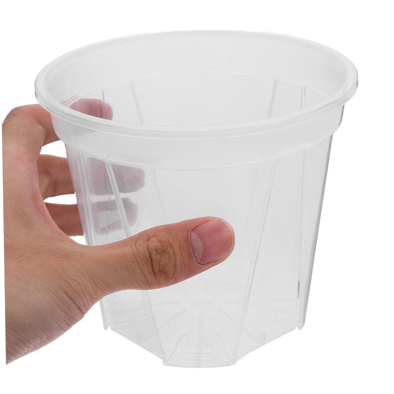 Kisangel Plastic Orchid Pots Set of 10 12cm Outer Diameter