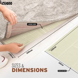 CUQOO Anti Slip Rug Underlay 60X150CM for Carpets – Multipurpose Rug Gripper Pad Antislippery Mat Underlay for Floors, Kitchen, Home, Office, and More | Non-Slip Carpet Grippers for Shelves