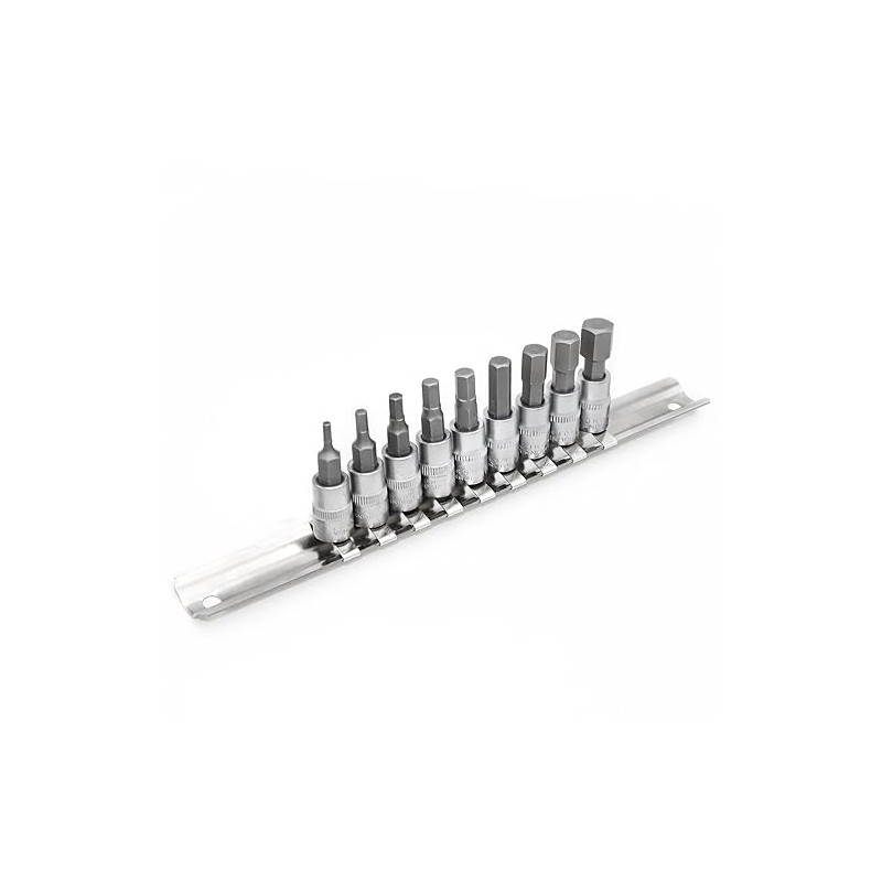DAKCOS Hex Bit Socket Set 1/4" Drive 9 Pieces Allen