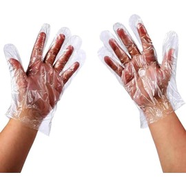 EZ SUPPLY Disposable Polyethylene Plastic Gloves (500 Count) – Clear, Food Safe, Powder & Latex Free – Multipurpose Use for Food Handling, Cleaning, Crafts, Sanitary Tasks – One Size Fits Most