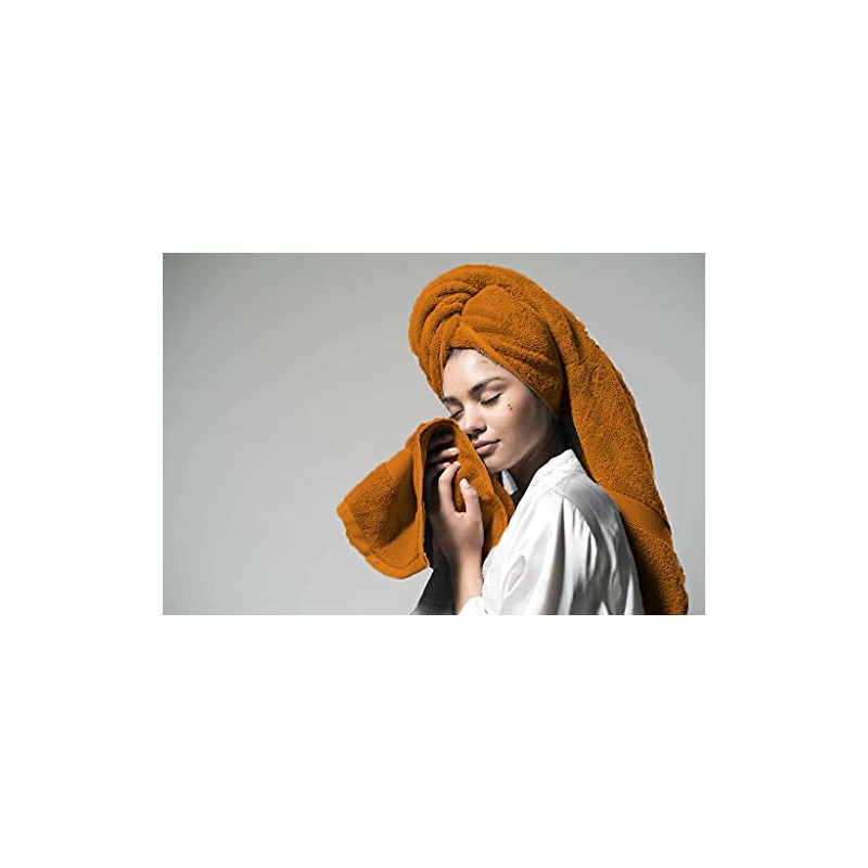 Milosc Pack of 2 Large Bath Towels Set Super Absorbent