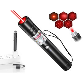 IVVTRYI Red Laser Pointer USB Charging Office Teaching Flashlight Laser Pointer Cat Toy Indoor Training Cat