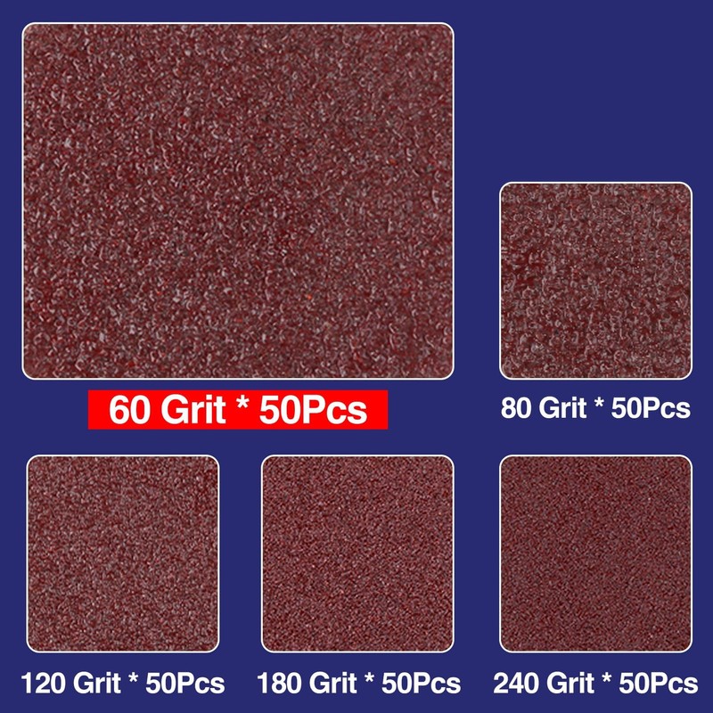 SPEEDWOX 50pcs 2" 60 Grit Quick Release Discs Aluminum Oxide