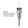 sourcing map Router Collet Extension Rod Converter Adapter 8mm to