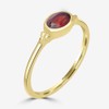 GEMISTRY East-West 14k Gold over Sterling Silver Garnet Gemstone Stackable